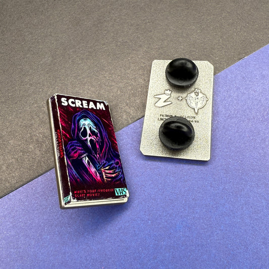 VHS Horrors Scream Enamel Pin | Pin Club Exclusive