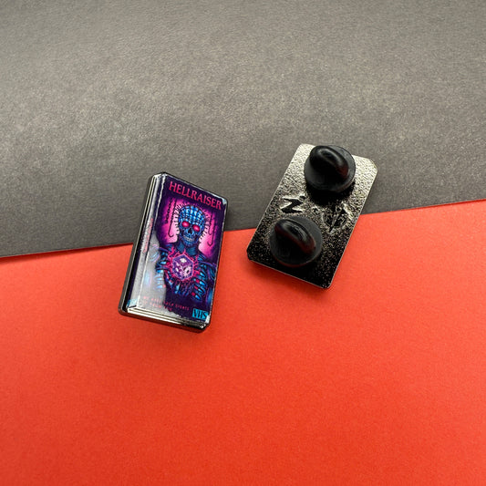 VHS Horrors Hellraiser Enamel Pin