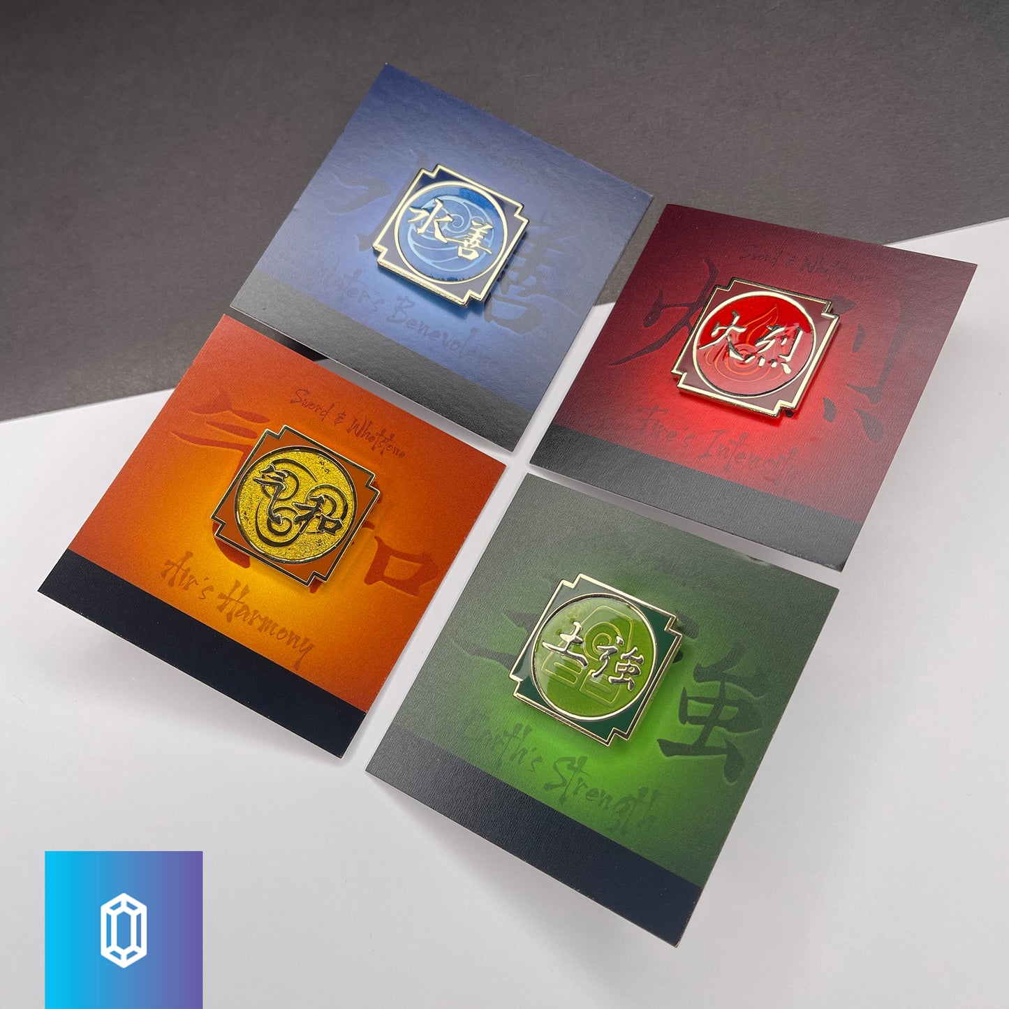 Four Elements Enamel Pin Set