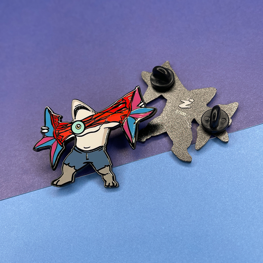 King Shark Enamel Pin