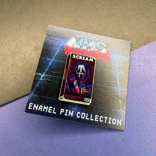 VHS Horrors Scream Enamel Pin | Pin Club Exclusive