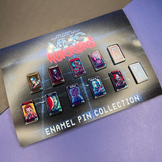 VHS Horrors Enamel Pin Collection