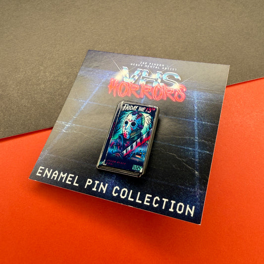 VHS Horrors Friday the 13th Enamel Pin