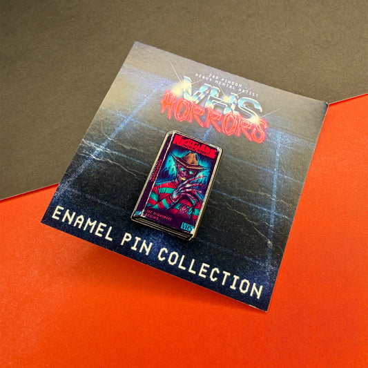 VHS Horrors A Nightmare on Elm Street Enamel Pin
