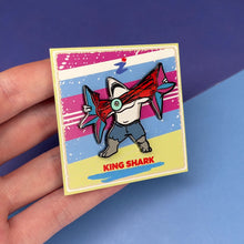 Load and play video in Gallery viewer, King Shark Enamel Pin
