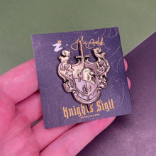 Load and play video in Gallery viewer, Knights Sigil (Bronze) Enamel Pin
