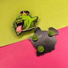 Load image into Gallery viewer, Slimer Boo Enamel Pin
