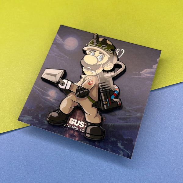 Ghostbuster Luigi Enamel Pin